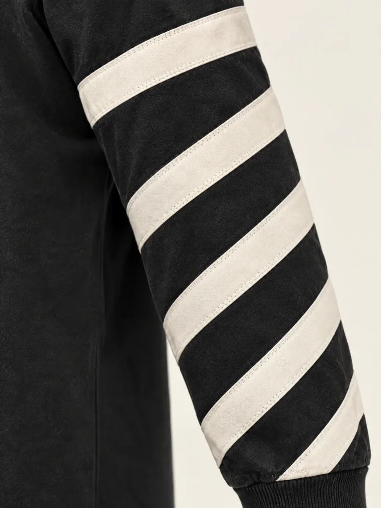 Close-up of chalk bar panels tilting progressively down the sleeve