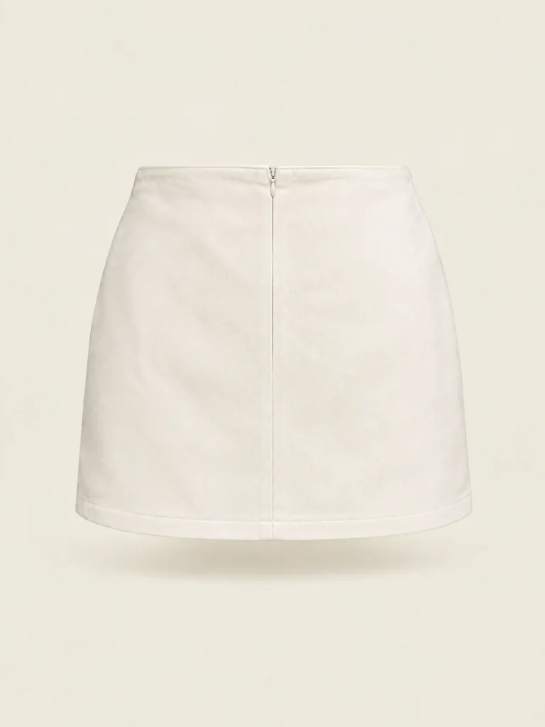 Back view of Diagonal Seam Mini showing concealed zip closure