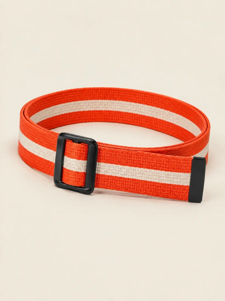 Signal Webbing Belt reverse side with metal tip and webbing detail